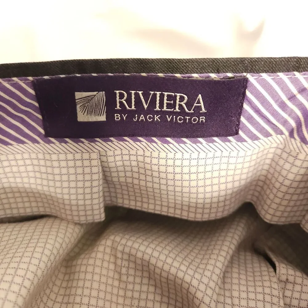 Riviera Jack Victor Loro‎ Piana Super 130s Wool Dress Pants Men's 36x30.5